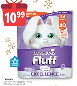 Familiprix Cascades Fluff Excellence soft bathroom tissue rolls - Jumbo 24un offer