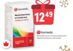 Familiprix BIOMEDIC, Selected multivitamins and minerals offer