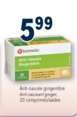 Familiprix BIOMEDIC, Anti-nauseant ginger, 20 tablets offer