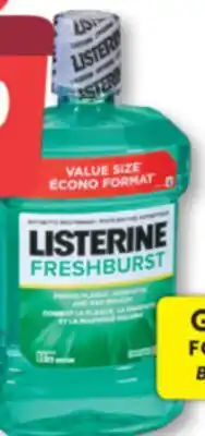 Familiprix Listerine Zero fresh burst antiseptic mouthwash 1.5L offer