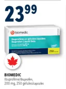 Familiprix Biomedic ibuprofen 200mg liquid gels 250un offer
