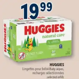 Familiprix Huggies Natural Care sensitive skin & fragrance free baby wipes 10x56un offer
