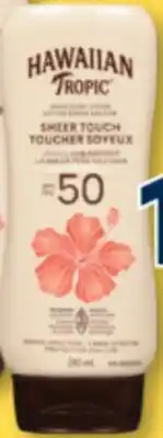 Familiprix Hawaiian Tropic sheer touch oil-free SPF30 sunscreen lotion 240ml offer