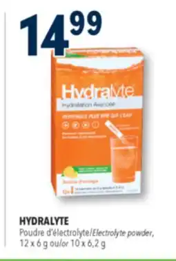Familiprix Hydralyte orange flavour electrolyte powder 12x6g offer