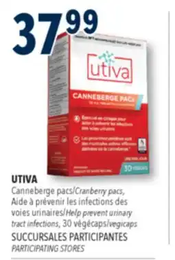 Familiprix Utiva UTI Control to help prevent urinary tract infections vegicaps 30un offer