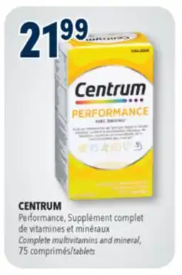 Familiprix Centrum Performance complete multivitamin and multimineral supplement tablets 75un offer