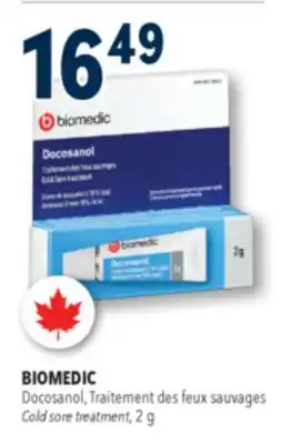 Familiprix Biomedic cold sore treatment cream 2g offer