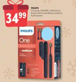 Familiprix PHILIPS, Oneby SONICARE, Coffret/Gift set, Battery toothbrush, 4 pieces offer