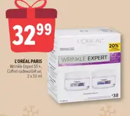 Familiprix L'ORÉAL PARIS, Wrinkle Expert 55+, Gift set, 2 x 50 ml offer