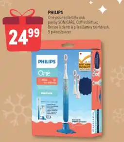 Familiprix PHILIPS, for kids by SONICARE, Gift set, Battery toothbrush, 5 pieces offer
