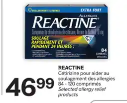 Brunet REACTINE Cétirizine pour aider au soulagement des allergies 84-120comprimés offer
