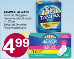 Brunet TAMPAX, ALWAYS Produits d'hygiène féminine sélectionnés offer