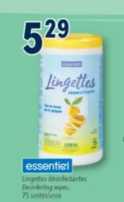 Familiprix ESSENTIEL, Desinfecting wipes, 75 units offer