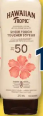 Familiprix Hawaiian Tropic sheer touch SPF50 sunscreen lotion offer