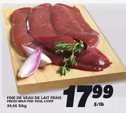 IGA FRESH MILK-FED VEAL LIVER offer
