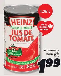 IGA HEINZ TOMATO JUICE offer