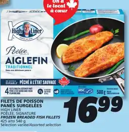IGA HIGH LINER FROZEN BREADED FISH FILLETS offer