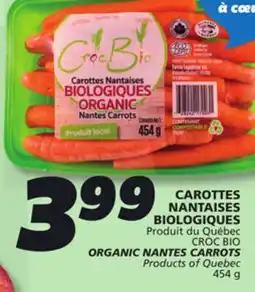 IGA CROC BIO ORGANIC NANTES CARROTS offer