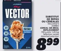 IGA KELLOGG'S JUMBO CEREAL OR MEAL REPLACEMENT offer