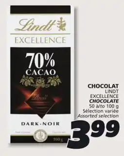 IGA LINDT EXCELLENCE CHOCOLATE offer