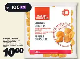 IGA BURGERS, LANIÈRES OU PÉPITES DE POULET PANÉS SURGELÉS VALEUR PLUS offer