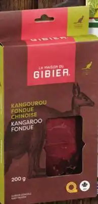 IGA LA MAISON DU GIBIER FROZEN GAME MEAT FOR CHINESE FONDUE offer