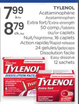 Proxim TYLENOL Acetaminophen, Extra strength Nighttime, Rapid release Easy dissolve offer