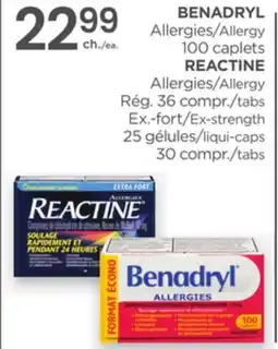 Proxim BENADRYL, REACTINE offer