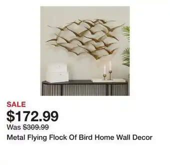 Wayfair Metal Flying Flock Of Bird Home Wall Decor offer