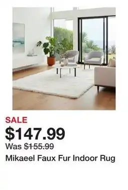Wayfair Mikaeel Faux Fur Indoor Rug offer