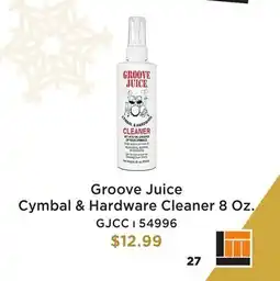 Long & McQuade GROOVE JUICE CYMBAL & HARDWARE CLEANER 8 OZ offer