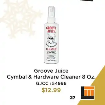 Long & McQuade GROOVE JUICE CYMBAL & HARDWARE CLEANER 8 OZ offer
