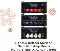 Long & McQuade HUGHES & KETTNER SPIRIT OF... NANO MINI AMP HEADS offer