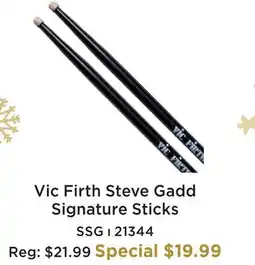 Long & McQuade VIC FIRTH STEVE GADD SIGNATURE STICKS offer