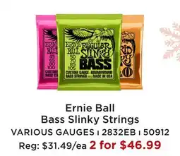 Long & McQuade ERNIE BALL BASS SLINKY STRINGS offer