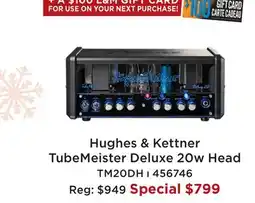 Long & McQuade HUGHES & KETTNER TUBEMEISTER DELUXE 20W HEAD offer