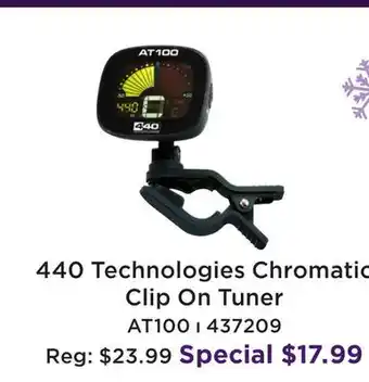Long & McQuade 440 TECHNOLOGIES CHROMATIC CLIP ON TUNER offer