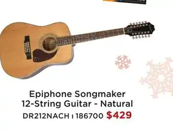 Long & McQuade EPIPHONE SONGMAKER 12-STRING GUITAR-NATURAL offer