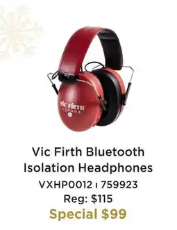 Long & McQuade Vic Firth Bluetooth Isolation Headphones offer