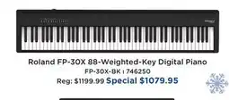 Long & McQuade ROLAND FP-30X 88-WEIGHTED-KEY DIGITAL PIANO offer