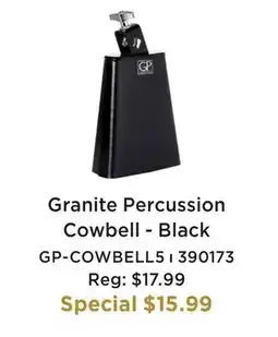 Long & McQuade GRANITE PERCUSSION COWBELL - BLACK offer