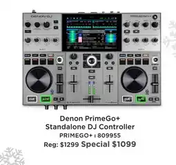 Long & McQuade DENON PRIMEGO+ STANDALONE DJ CONTROLLER offer