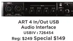 Long & McQuade ART 4 IN/OUT USB AUDIO INTERFACE offer