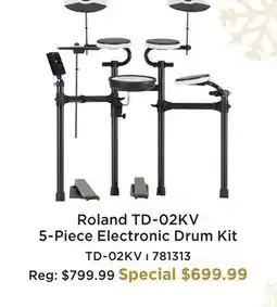 Long & McQuade ROLAND TD-02KV 5-PIECE ELECTRONIC DRUM KIT offer