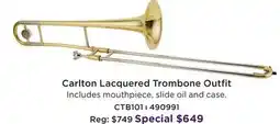 Long & McQuade CARLTON LACQUERED TROMBONE OUTFIT offer