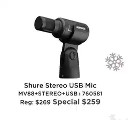 Long & McQuade SHURE STEREO USB MIC offer