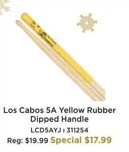 Long & McQuade LOS CABOS 5A YELLOW RUBBER DIPPED HANDLE offer