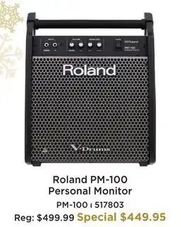 Long & McQuade ROLAND PM-100 PERSONAL MONITOR offer