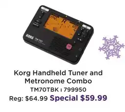 Long & McQuade KORG HANDHELD TUNER AND METRONOME COMBO offer