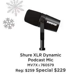 Long & McQuade SHURE XLR DYNAMIC PODCAST MIC offer